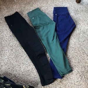 BUNDLE of three Fabletics high waisted leggings